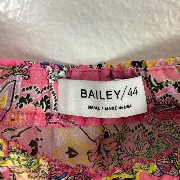 Bailey 44 Tune In Pink Floral Off The Shoulder Top Small - Picture 5 of 7